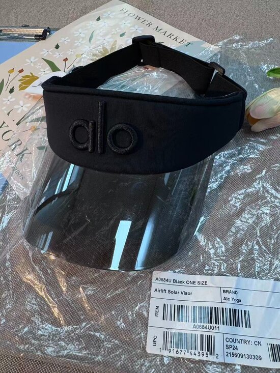ALO Yoga Accessories - Alo Yoga Airlift Solar Visor Black NWT 🌸 Adjustable Tennis Running Hat 💗